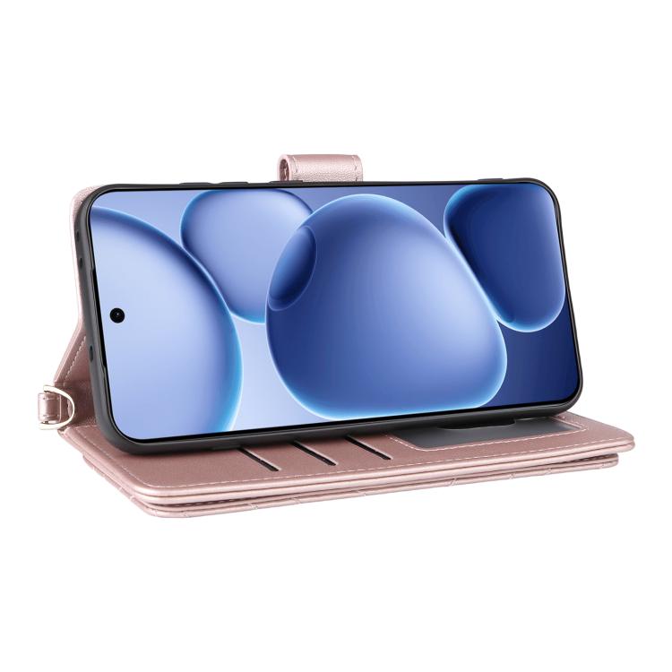 For OPPO Find X8s 5G Multifunctional 6-Card Slots Leather Phone Case with Wrist Strap