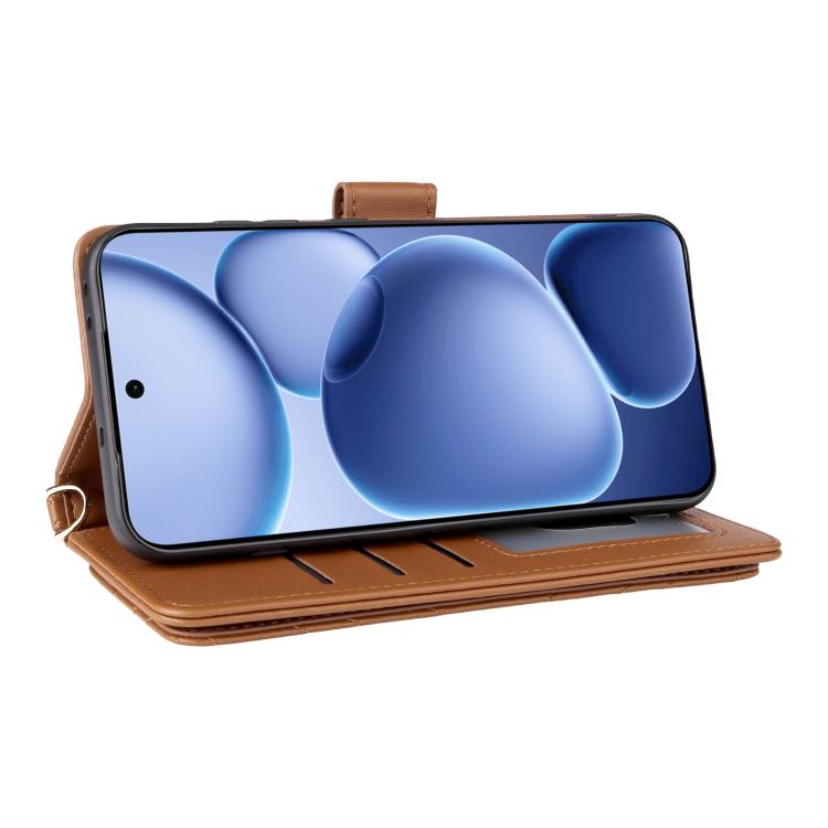 For OPPO Find X8s 5G Multifunctional 6-Card Slots Leather Phone Case with Wrist Strap