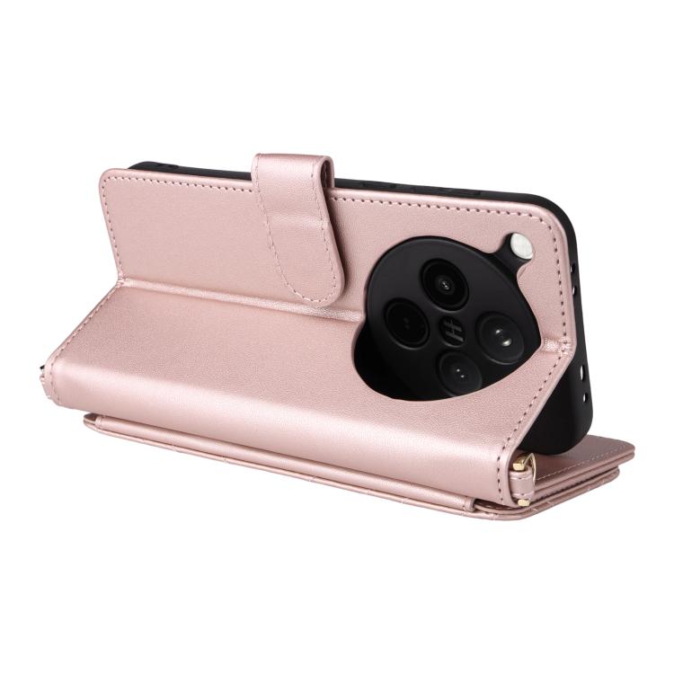 For OPPO Find X8s+ 5G Multifunctional 6-Card Slots Leather Phone Case with Wrist Strap