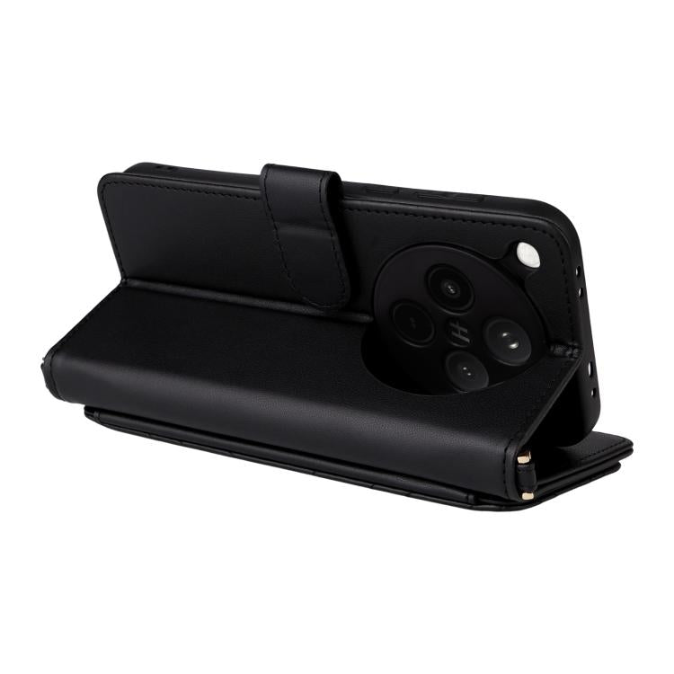 For OPPO Find X8s+ 5G Multifunctional 6-Card Slots Leather Phone Case with Wrist Strap