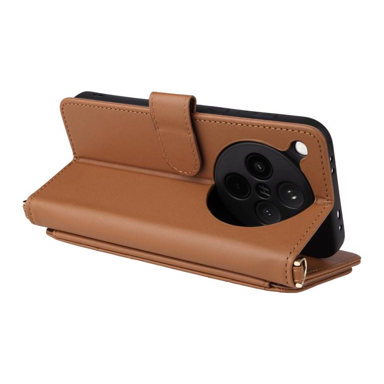 For OPPO Find X8s+ 5G Multifunctional 6-Card Slots Leather Phone Case with Wrist Strap