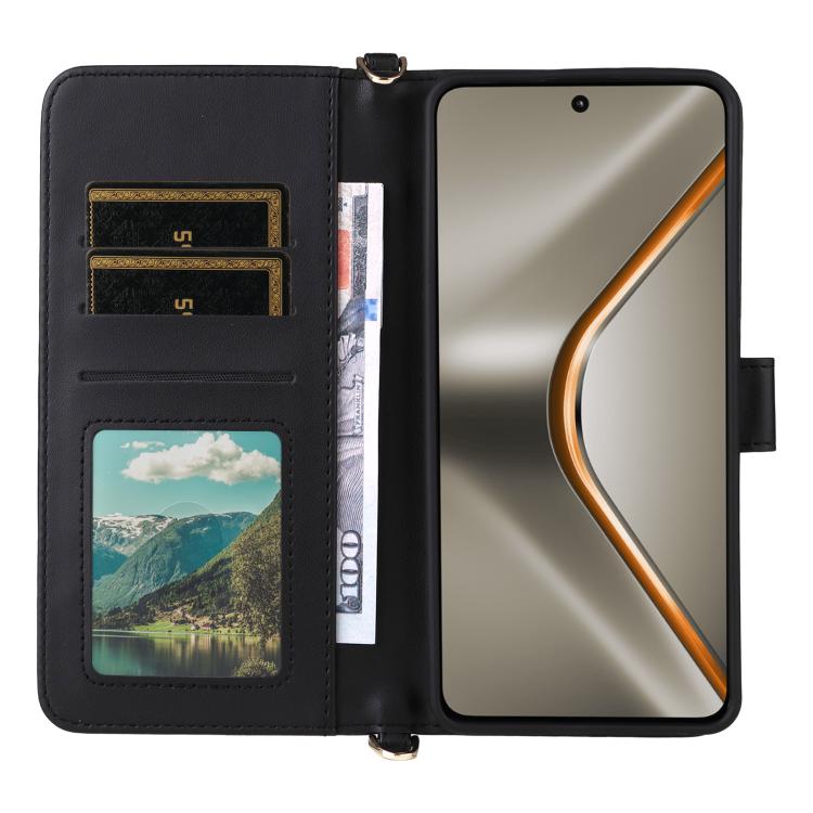 For OPPO K13 5G / K13x 5G Multifunctional 6-Card Slots Leather Phone Case with Wrist Strap
