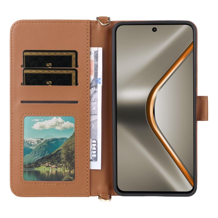 For OPPO K13 5G / K13x 5G Multifunctional 6-Card Slots Leather Phone Case with Wrist Strap