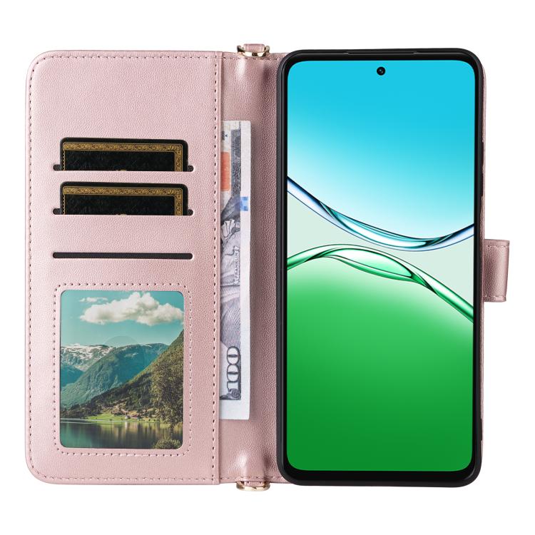 For OPPO A5 5G / 4G Global Multifunctional 6-Card Slots Leather Phone Case with Wrist Strap