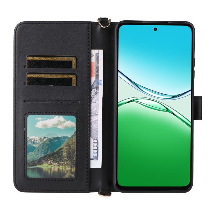 For OPPO A5 5G / 4G Global Multifunctional 6-Card Slots Leather Phone Case with Wrist Strap