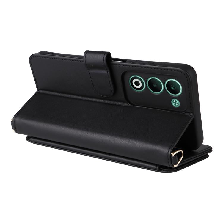 For OPPO A5 5G / 4G Global Multifunctional 6-Card Slots Leather Phone Case with Wrist Strap