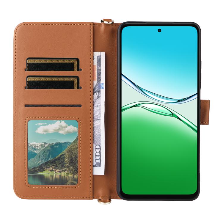For OPPO A5 5G / 4G Global Multifunctional 6-Card Slots Leather Phone Case with Wrist Strap