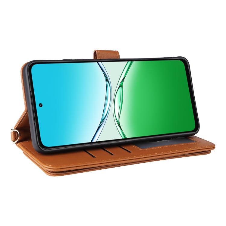 For OPPO A5 5G / 4G Global Multifunctional 6-Card Slots Leather Phone Case with Wrist Strap