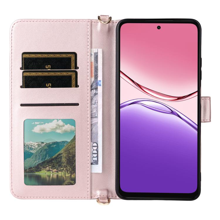 For OPPO A5x 5G / 4G Global Multifunctional 6-Card Slots Leather Phone Case with Wrist Strap