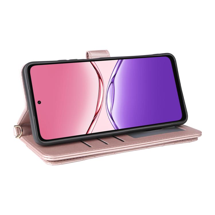 For OPPO A5x 5G / 4G Global Multifunctional 6-Card Slots Leather Phone Case with Wrist Strap