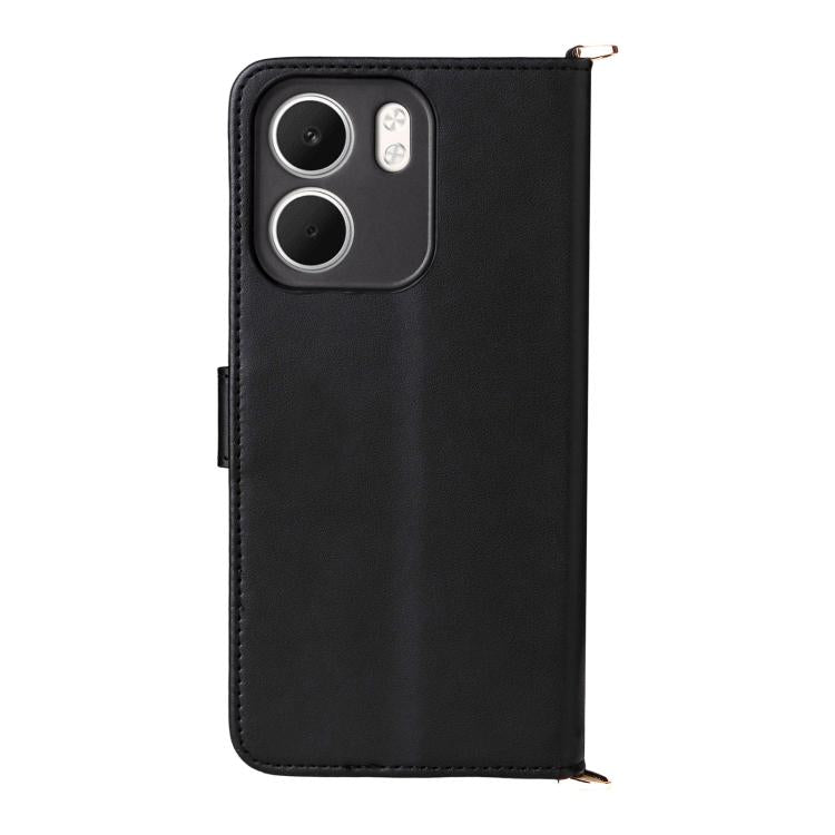 For OPPO A5x 5G / 4G Global Multifunctional 6-Card Slots Leather Phone Case with Wrist Strap