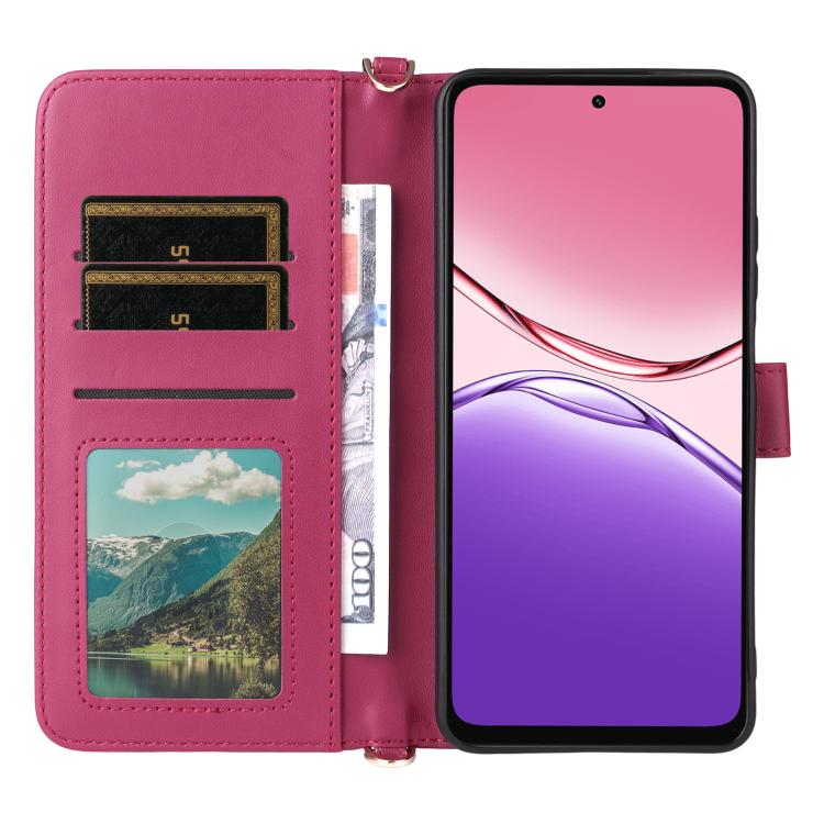 For OPPO A5x 5G / 4G Global Multifunctional 6-Card Slots Leather Phone Case with Wrist Strap