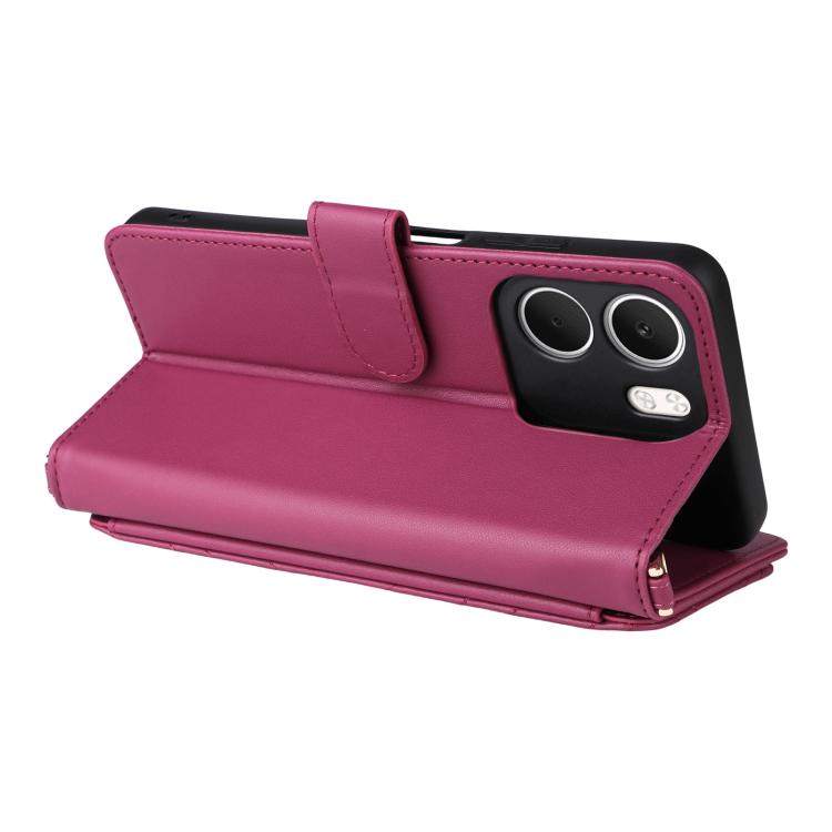 For OPPO A5x 5G / 4G Global Multifunctional 6-Card Slots Leather Phone Case with Wrist Strap