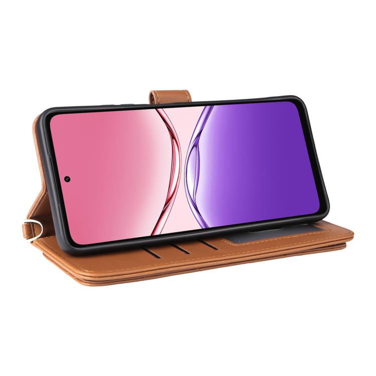 For OPPO A5x 5G / 4G Global Multifunctional 6-Card Slots Leather Phone Case with Wrist Strap
