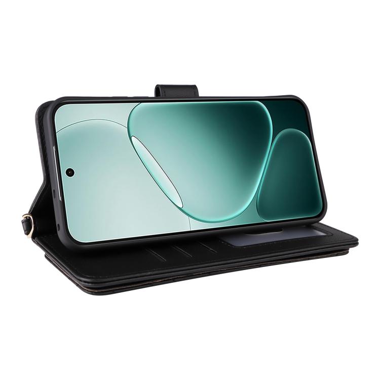For OPPO A6 Pro 4G / 5G Global / F31 5G Multifunctional 6-Card Slots Leather Phone Case with Wrist Strap