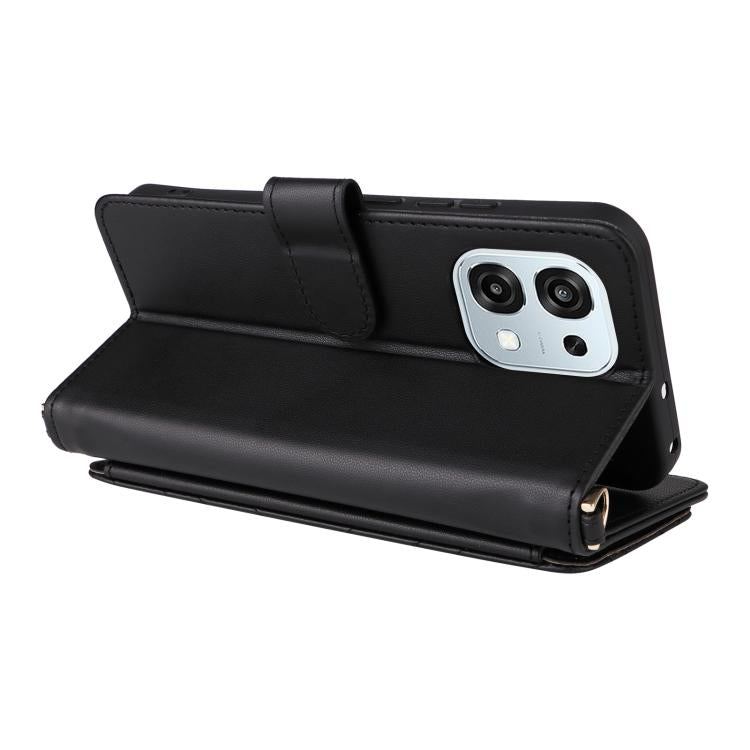 For OPPO A6 Pro 4G / 5G Global / F31 5G Multifunctional 6-Card Slots Leather Phone Case with Wrist Strap