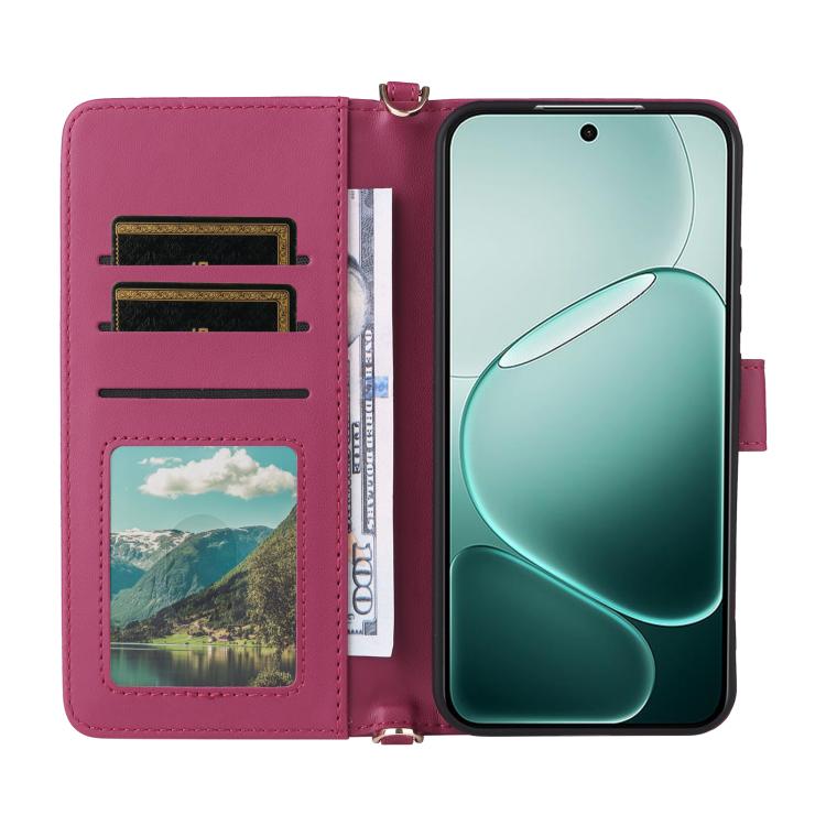 For OPPO A6 Pro 4G / 5G Global / F31 5G Multifunctional 6-Card Slots Leather Phone Case with Wrist Strap