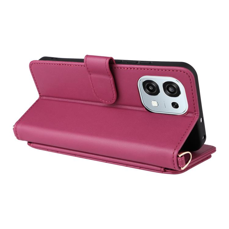 For OPPO A6 Pro 4G / 5G Global / F31 5G Multifunctional 6-Card Slots Leather Phone Case with Wrist Strap