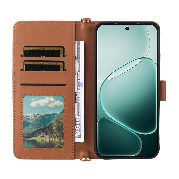 For OPPO A6 Pro 4G / 5G Global / F31 5G Multifunctional 6-Card Slots Leather Phone Case with Wrist Strap