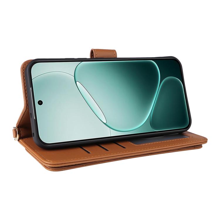 For OPPO A6 Pro 4G / 5G Global / F31 5G Multifunctional 6-Card Slots Leather Phone Case with Wrist Strap