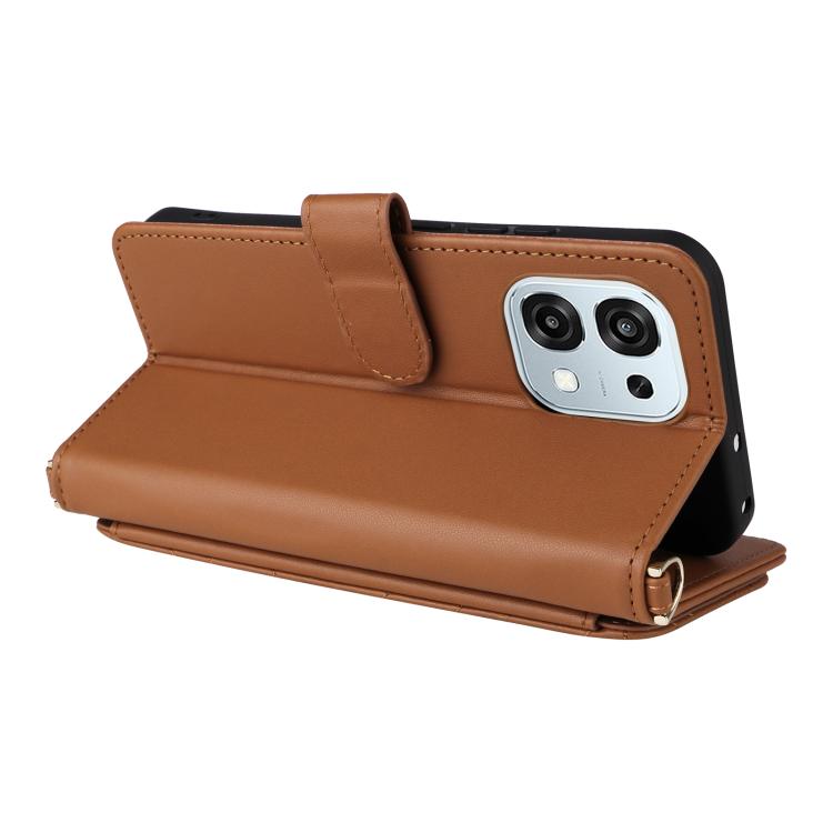 For OPPO A6 Pro 4G / 5G Global / F31 5G Multifunctional 6-Card Slots Leather Phone Case with Wrist Strap