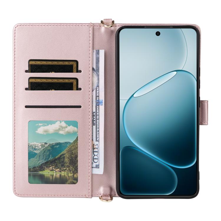 For OPPO A6 Max 5G / F31 Pro+ 5G Multifunctional 6-Card Slots Leather Phone Case with Wrist Strap