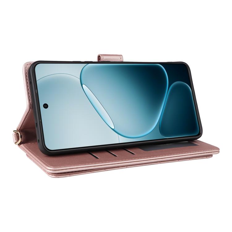 For OPPO A6 Max 5G / F31 Pro+ 5G Multifunctional 6-Card Slots Leather Phone Case with Wrist Strap