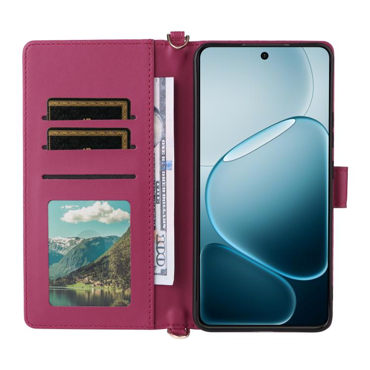 For OPPO A6 Max 5G / F31 Pro+ 5G Multifunctional 6-Card Slots Leather Phone Case with Wrist Strap