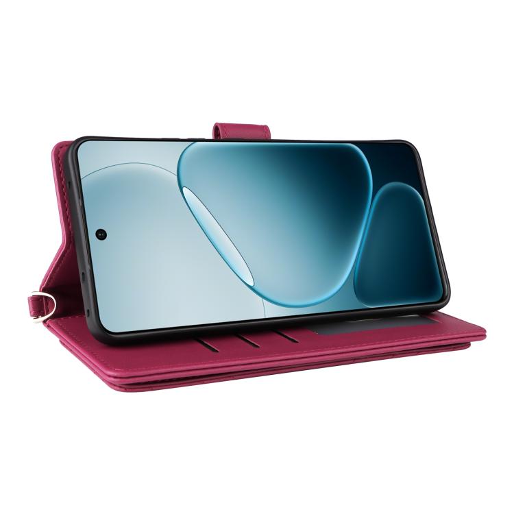 For OPPO A6 Max 5G / F31 Pro+ 5G Multifunctional 6-Card Slots Leather Phone Case with Wrist Strap