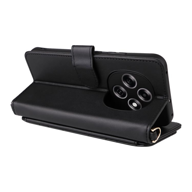 For OPPO F31 Pro 5G Multifunctional 6-Card Slots Leather Phone Case with Wrist Strap