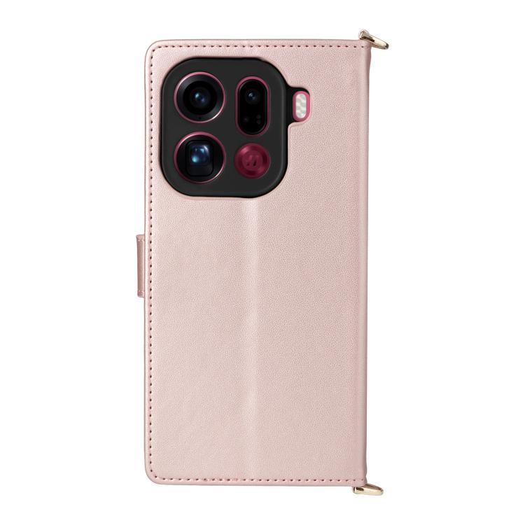For OPPO Find X9 Pro Multifunctional 6-Card Slots Leather Phone Case with Wrist Strap