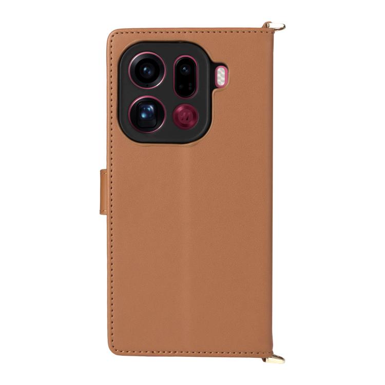 For OPPO Find X9 Pro Multifunctional 6-Card Slots Leather Phone Case with Wrist Strap
