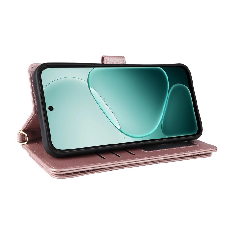 For OPPO A6x 5G / 4G / A6 5G Global Multifunctional 6-Card Slots Leather Phone Case with Wrist Strap