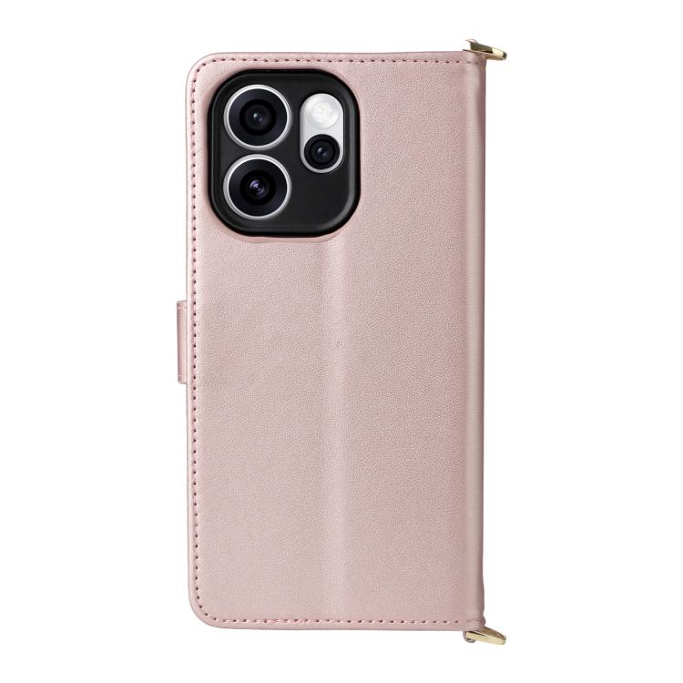 For OPPO Reno15 Pro Max 5G Global Multifunctional 6-Card Slots Leather Phone Case with Wrist Strap