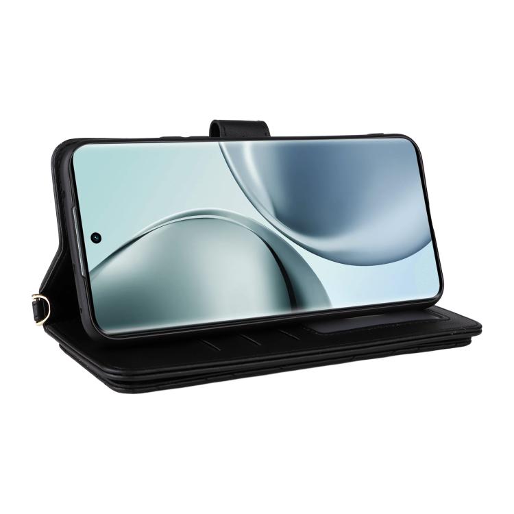For Realme 14 Pro 5G Multifunctional 6-Card Slots Leather Phone Case with Wrist Strap