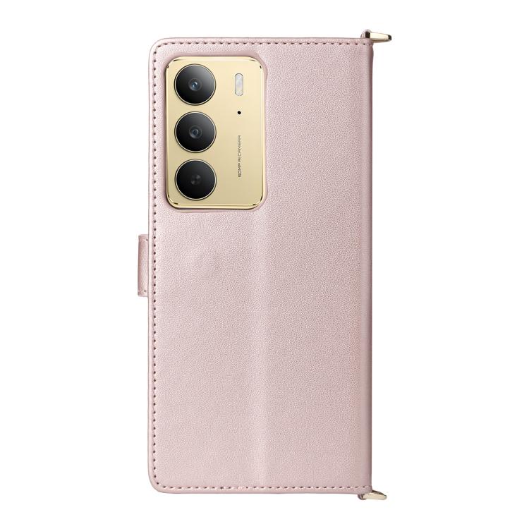 For Realme 14x 5G / C75 4G / V60 Pro 5G Multifunctional 6-Card Slots Leather Phone Case with Wrist Strap