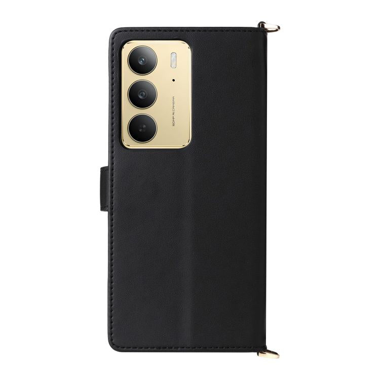 For Realme 14x 5G / C75 4G / V60 Pro 5G Multifunctional 6-Card Slots Leather Phone Case with Wrist Strap