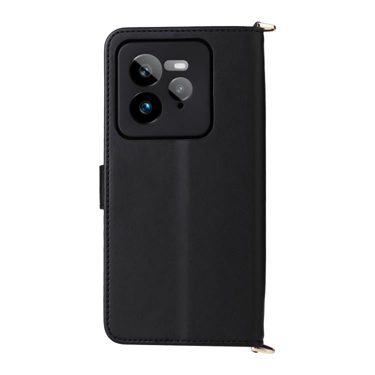 For Realme GT 7 Pro Multifunctional 6-Card Slots Leather Phone Case with Wrist Strap