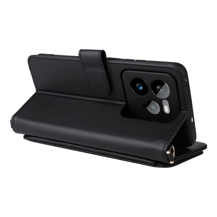 For Realme GT 7 Pro Multifunctional 6-Card Slots Leather Phone Case with Wrist Strap