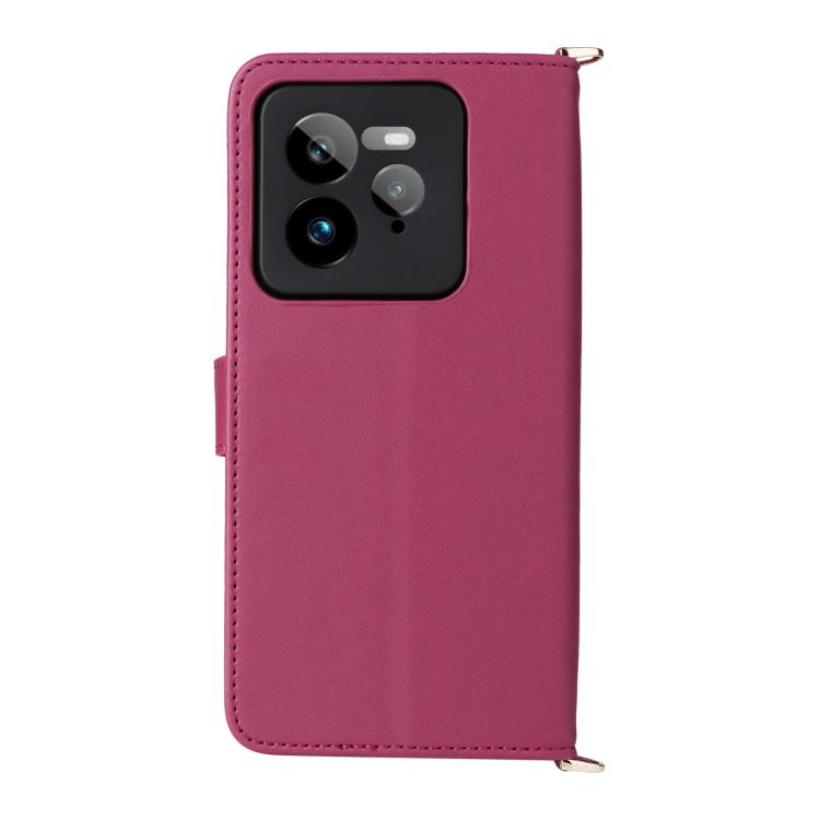 For Realme GT 7 Pro Multifunctional 6-Card Slots Leather Phone Case with Wrist Strap