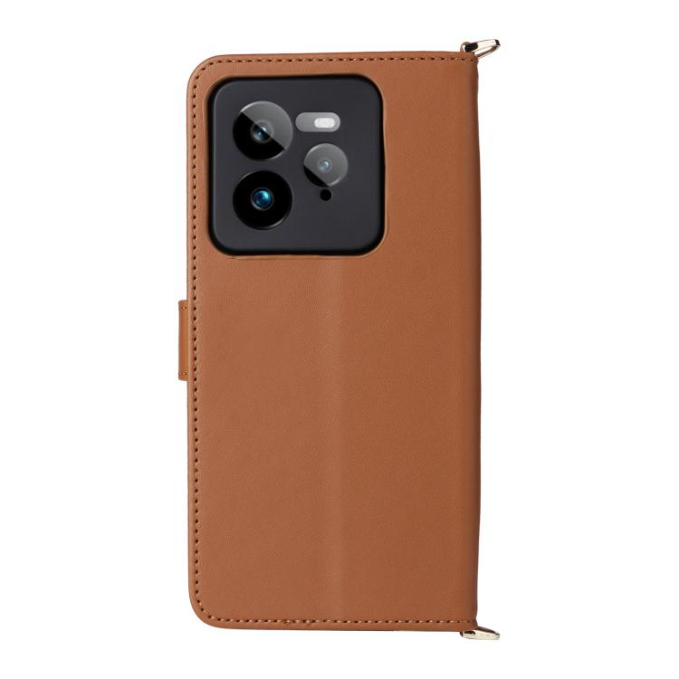 For Realme GT 7 Pro Multifunctional 6-Card Slots Leather Phone Case with Wrist Strap