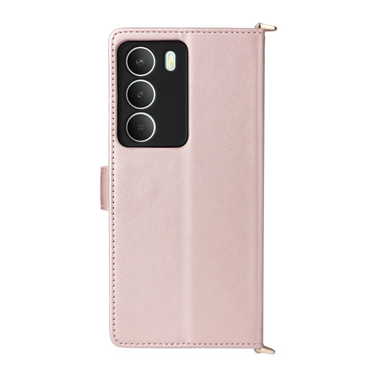 For Realme 14x 5G Malaysia / V70 Multifunctional 6-Card Slots Leather Phone Case with Wrist Strap