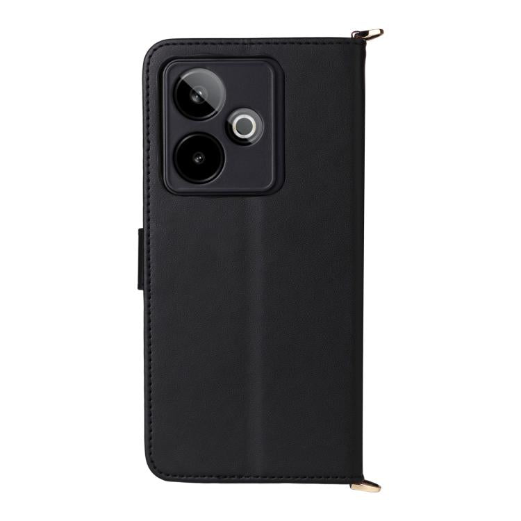 For Realme GT 7 5G Global Multifunctional 6-Card Slots Leather Phone Case with Wrist Strap