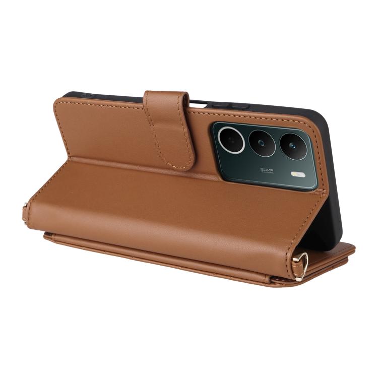 For Realme C71 4G Multifunctional 6-Card Slots Leather Phone Case with Wrist Strap
