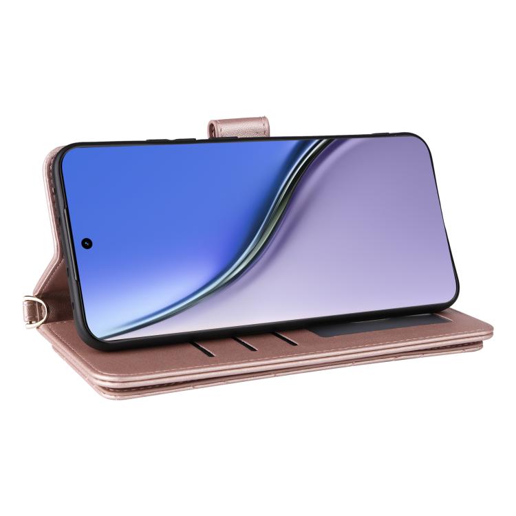 For Realme P3 Ultra 5G Multifunctional 6-Card Slots Leather Phone Case with Wrist Strap