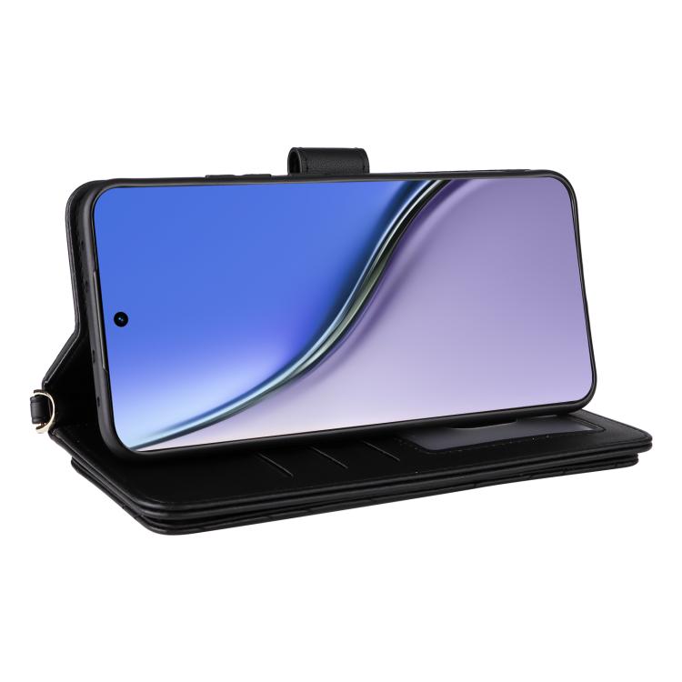 For Realme P3 Ultra 5G Multifunctional 6-Card Slots Leather Phone Case with Wrist Strap