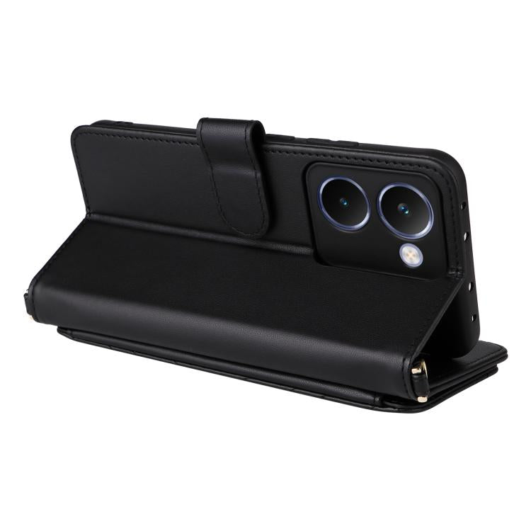 For Realme P3 Ultra 5G Multifunctional 6-Card Slots Leather Phone Case with Wrist Strap