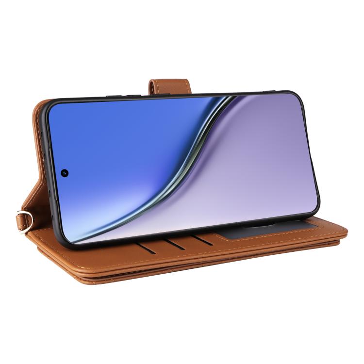 For Realme P3 Ultra 5G Multifunctional 6-Card Slots Leather Phone Case with Wrist Strap