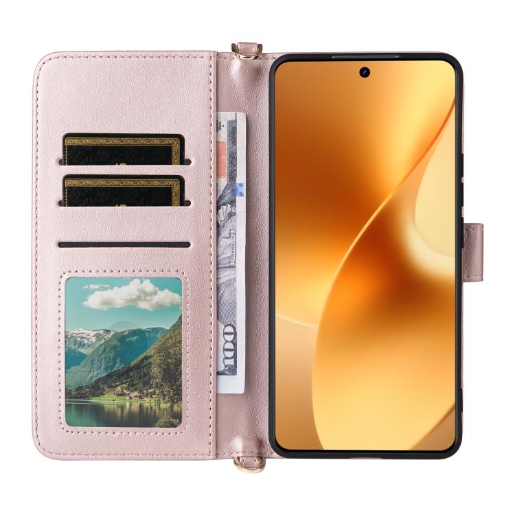 For Realme 15 5G / 15 Pro 5G Multifunctional 6-Card Slots Leather Phone Case with Wrist Strap