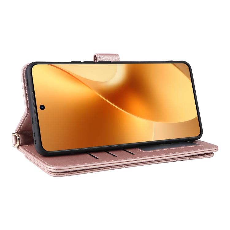 For Realme 15 5G / 15 Pro 5G Multifunctional 6-Card Slots Leather Phone Case with Wrist Strap